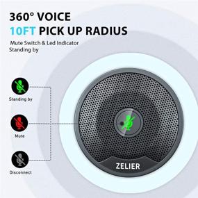 img 2 attached to 🎙️ ZELIER Conference USB Microphone - Omnidirectional PC Computer Mic with Mute Button & LED Indicator for Video Conference, Zoom, Skype, Online Class, Chatting - Plug & Play (Windows/Mac OS X)