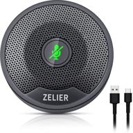 🎙️ zelier conference usb microphone - omnidirectional pc computer mic with mute button & led indicator for video conference, zoom, skype, online class, chatting - plug & play (windows/mac os x) logo