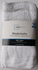 img 1 attached to 🧺 18-Pack White Cotton Washcloths: Soft and Absorbent for Daily Use