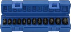 img 2 attached to 🔧 High-Performance Grey Pneumatic 1/4" Drive 12-Piece Metric Magnetic Impact Socket Set – Superior Quality for Exceptional Results