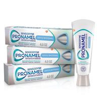 зубная паста sensodyne pronamel для чувствительных зубов с нежным отбеливающим эффектом - 4 унции (3 упаковки) - преимущества укрепления и укрепления эмали. логотип