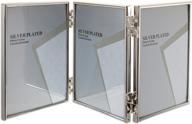 🖼️ viceni thin edge hinged triple photo frame, silver plated, 5x3.5-inch, 3.5 x 5 логотип