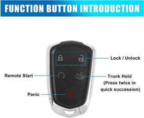 img 2 attached to AUTOHAUX Keyless Remote Cadillac 2015 2016