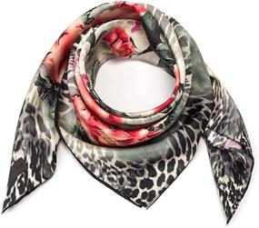 img 4 attached to 🧣 25-inch INAINI Silk Twill Scarf - Genuine Mulberry Pure Silk Luxury Head Scarf for Women's Hair