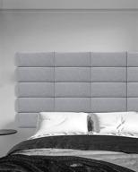 🛏️ art3d modern horizontal tufted upholstered headboard for full/queen in gray - pack of 4 panels, 31.5" x 11.8 логотип