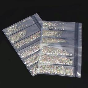 img 1 attached to 💎 Jollin 3456pcs Flatback Rhinestones: Stunning Crystal AB Gems for Nail Art - 6 Sizes - ss4~ss12