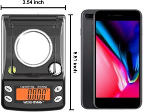 img 1 attached to 🔍 Precision Milligram Scale: USB-Connected, Weightman Reloading 50g x 0.001g Digital Jewelry MG Powder Scale with Calibration Weight, Tweezers, 2 Pans, LCD Screen