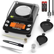 🔍 precision milligram scale: usb-connected, weightman reloading 50g x 0.001g digital jewelry mg powder scale with calibration weight, tweezers, 2 pans, lcd screen logo