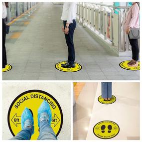img 3 attached to Waterproof Floor Decals for Social Distancing: Occupational Health & Safety Products