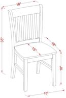 🪑 стулья для обеденного стола norfolk mid-century: современный комплект из 2-х с деревянным сиденьем и каркасом из массива дуба от east west furniture. логотип