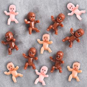 img 2 attached to Tanlee 300 Pieces Mini Plastic Babies for Baby Shower Party Favor - Ice Cube Game, Décor & Gifts