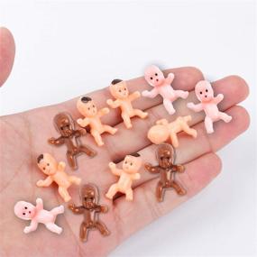 img 1 attached to Tanlee 300 Pieces Mini Plastic Babies for Baby Shower Party Favor - Ice Cube Game, Décor & Gifts