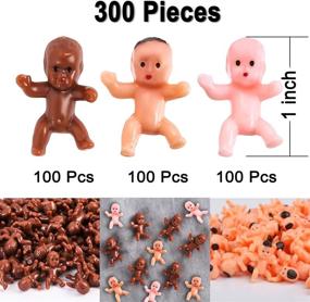 img 3 attached to Tanlee 300 Pieces Mini Plastic Babies for Baby Shower Party Favor - Ice Cube Game, Décor & Gifts