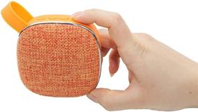 img 2 attached to 🔊 Enhance your Audio Experience with a Portable Wireless Bluetooth Speaker – FM Radio, Built-in Mic, High Fidelity Sound, Powerful Bass, Micro SD Playback, USB Charging, Hands-Free Calls & More – Orange