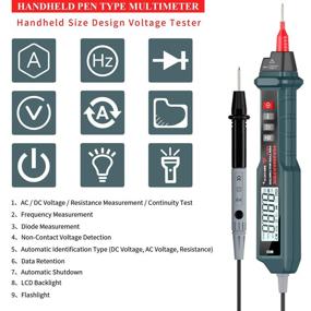 img 1 attached to 📏 Pen-type Digital Multimeter: Versatile Electrical Tester with NCV, AC/DC Voltmeter Ammeter Ohmmeter, Resistance, Live Line Testing, Backlit Display, and Flashlight