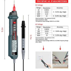 img 3 attached to 📏 Pen-type Digital Multimeter: Versatile Electrical Tester with NCV, AC/DC Voltmeter Ammeter Ohmmeter, Resistance, Live Line Testing, Backlit Display, and Flashlight