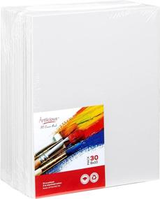 img 4 attached to Artlicious - 30 Classroom Value 🎨 Pack - 8x10 Primed Canvas Panels for Artists
