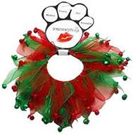 🎄 festive christmas smoocher pet party collar with jingle bells logo