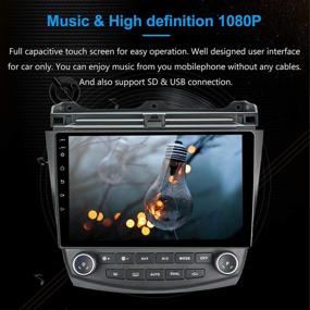 img 2 attached to 🚗 LEXXSON Android 10.1 Car Stereo for Honda Accord 2003-2007 - Split Screen, 10" HD Touchscreen, GPS, Bluetooth, USB Player