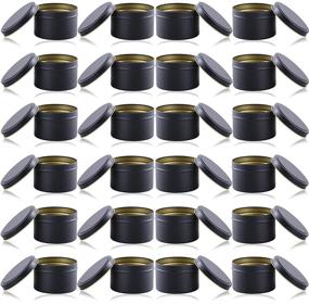 img 3 attached to 🕯️ Premium 8 oz. TOKSEO Metal Round Containers: Ideal Candle Tins for DIY Crafts, Storage & Holiday Gifts - Set of 24