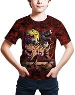 fiveearl boys' dinosaur print yellow kl shirts: tops, tees & shirts logo