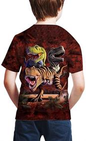 img 3 attached to FiveEarl Boys' Dinosaur Print Yellow KL Shirts: Tops, Tees & Shirts