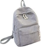 cool corduroy backpack for trendy teenagers - stylish shoulder backpacks for school логотип