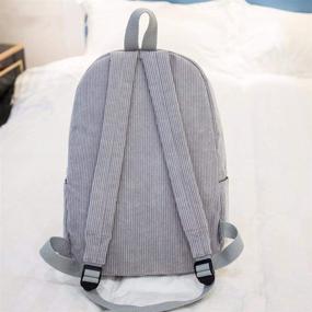 img 3 attached to Cool Corduroy Backpack for Trendy Teenagers - Stylish Shoulder Backpacks for School