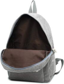 img 2 attached to Cool Corduroy Backpack for Trendy Teenagers - Stylish Shoulder Backpacks for School