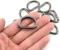 🔗 skemix welded d-shaped rings – extra thick & strong metal, 4mm thickness, black, 1" inside width, 12 pack. perfect for dog collars, harnesses, fabric paracord, strap webbing, crafts, smooth & rust proof logo