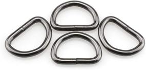 img 2 attached to 🔗 SKEMIX Welded D-Shaped Rings – Extra Thick & Strong Metal, 4mm Thickness, Black, 1" Inside Width, 12 Pack. Perfect for Dog Collars, Harnesses, Fabric Paracord, Strap Webbing, Crafts, Smooth & Rust Proof