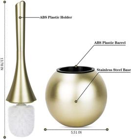 img 4 attached to 🚽 Whiidoom Modern Toilet Brush Set with Stainless Steel Holder - Champagne Gold
