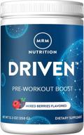 🔥 mrm - driven™ pre workout boost - mixed berries, 12.3 ounce: ignite your workout with this powerful supplement! logo