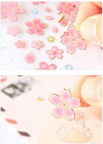 img 1 attached to 🌸 Kinteshun Sakura Scrapbooking Stickers - Japanese Style Self-adhesive DIY Decorative Cherry Blossoms Paster Decals Sticker Set for Scrapbooking or Card Making (6pcs with Assorted Patterns)