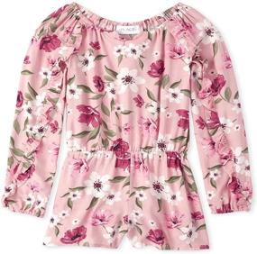 img 1 attached to Girls' Ruffled Floral Romper by The Children's Place