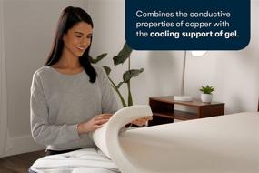 img 3 attached to Serta CopperGel 2-in Memory Foam Mattress Topper, King: Unbeatable Comfort and Support for a Perfect Night's Sleep