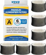 🔍 veva 6 pack premium humidifier filters replacement for holmes hwf62, hwf62s & sunbeam cool mist humidifiers - high-quality filters & improved humidification performance логотип