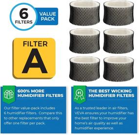 img 1 attached to 🔍 VEVA 6 Pack Premium Humidifier Filters Replacement for Holmes HWF62, HWF62S & Sunbeam Cool Mist Humidifiers - High-Quality Filters & Improved Humidification Performance