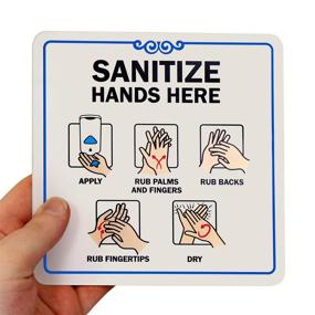 img 3 attached to 👐 SmartSign Sanitize Hands Showcase Acrylic: A Sleek Solution for Promoting Optimal Hand Hygiene