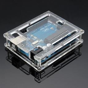 img 4 attached to 📦 Прозрачный блестящий акриловый чехол для Arduino UNO R3 - Совместимый корпус компьютера DAOKI Uno R3