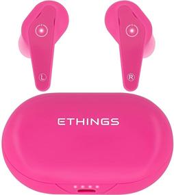 img 3 attached to EThings Heavy Duty Premium Sound Earbuds Headphones With Wireless Charging Case (Pink)