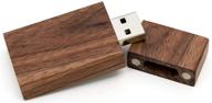 🖥️ eastbull wood flash drive 32gb: usb 2.0 high speed walnut wood thumb drive - brown logo