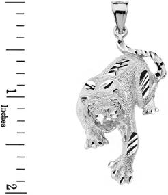 img 2 attached to Polish Sterling Silver Tiger Pendant