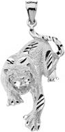 polish sterling silver tiger pendant logo
