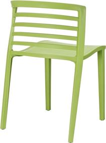 img 1 attached to Modway Curvy Modern Molded Plastic Stacking Dining Side Chair in Green - Conveniently Fully Assembled & Stylish Design