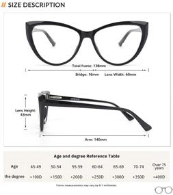 img 2 attached to 👓 Gaoye Blue Light Blocking Bifocal Reading Glasses for Women, Computer Spring Hinge Anti UV Ray Retro Frames - Cateye Style