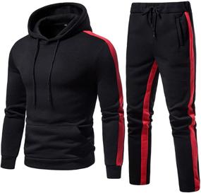 img 4 attached to DEAREBA Athletic Tracksuits for Casual Jogging