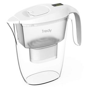 img 4 attached to Tredy Water Filter Pitcher: 6-Cup Large Water Purifier with 1 Filter - Rust, Sand, Lead, Chlorine Removal for Drinking Water