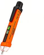 🔌 versatile voltage tester: adjustable sensitivity for circuit break detection, lcd display, led flashlight, buzzer alarm, dual range (12v-1000v/48v-1000v), live/zero line judgment logo