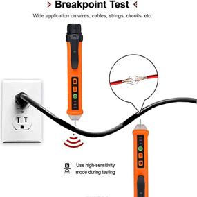 img 1 attached to 🔌 Versatile Voltage Tester: Adjustable Sensitivity for Circuit Break Detection, LCD Display, LED Flashlight, Buzzer Alarm, Dual Range (12V-1000V/48V-1000V), Live/Zero Line Judgment